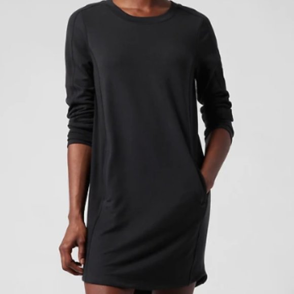 Athleta Tops - Athleta Black Long Sleeve Shirt Dress Medium